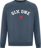 Six One 3 Premium Crew Neck Sweater Navy Heather