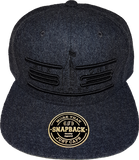 Ottawa Hat Represent Cyber Wool Snapback Cap Blackout