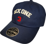 Six One 3 Strap Back Adjustable Dad Cap Navy