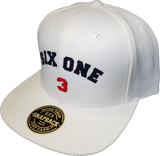 Six One 3 Ottawa Felt Snapback Cap White