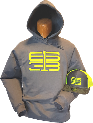 Six One 3 Interlok Hoodie Charcoal Blaze Yellow