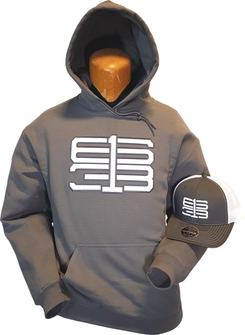 Six One 3 Interlok Hoodie Charcoal White