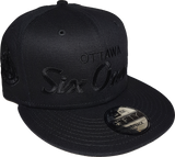 Six One 3 SS Script NE Snapback Cap Blackout