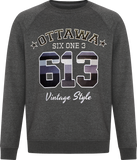 Six One 3 Vintage Style Ottawa Crew Neck Charcoal Heather