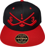 STICKS 613 Ottawa Snapback Black Red