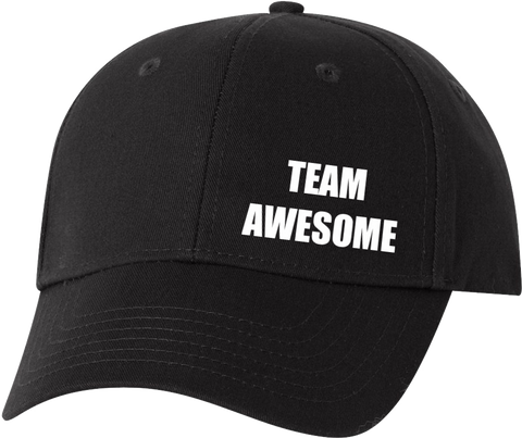 Team Awesome Vinyl Print Caps (10 Unit Order)