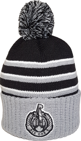 The Hill Ottawa Pom Toque Grey Black