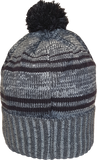 Micro Fleece Lined Pom Toque Charcoal Black