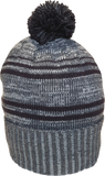 Micro Fleece Lined Pom Toque Charcoal Black