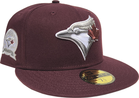 Toronto Blue Jays New Era 59Fifty Fitted Maroon 40th Season Side Patch