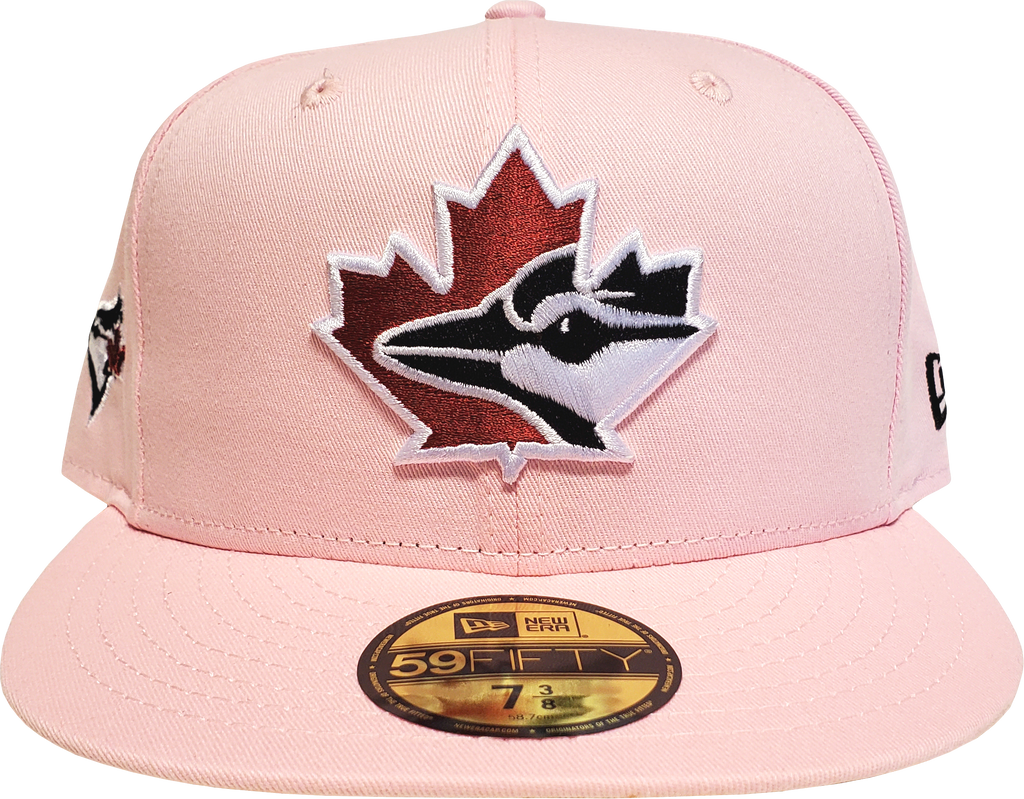 black and pink blue jays fitted