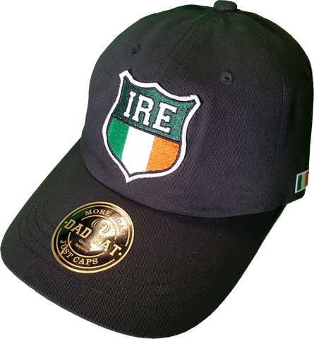 Irish Cap Shield Dad Hat Black